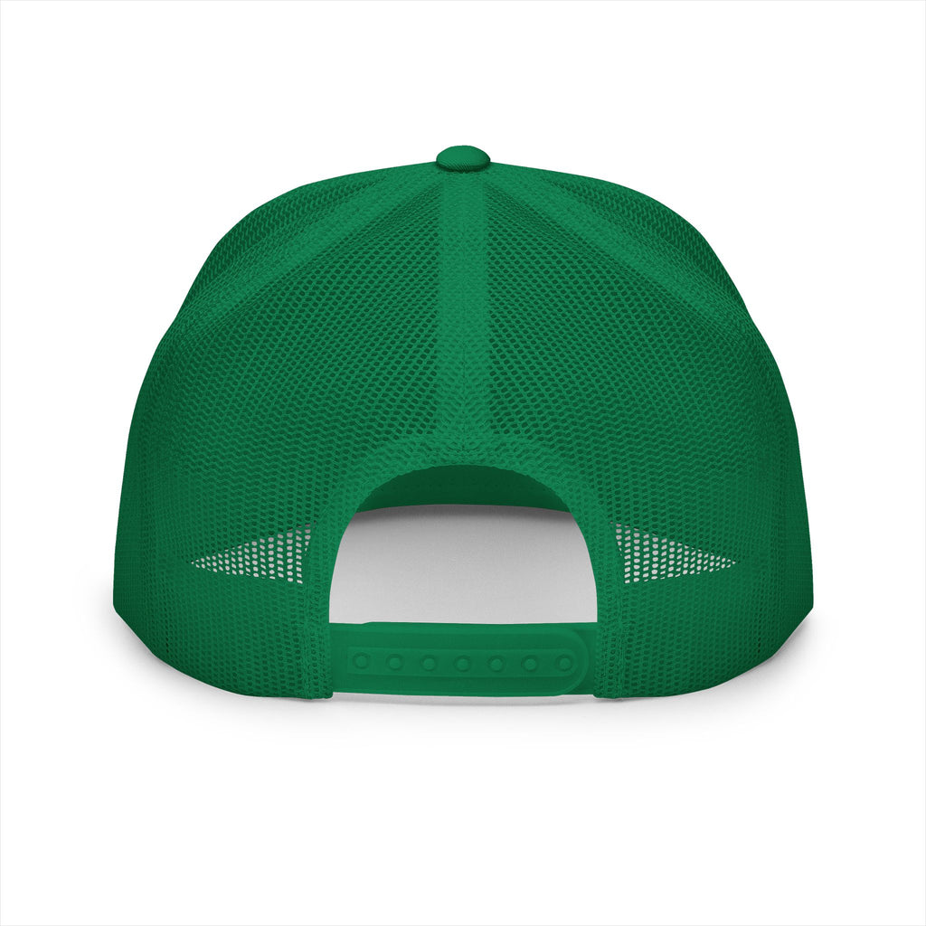 Stylish 5 Panel Trucker Cap with Modern Embroidery