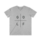 G|O|L|F - Squared: Men's Fitted V-Neck Short Sleeve Tee
