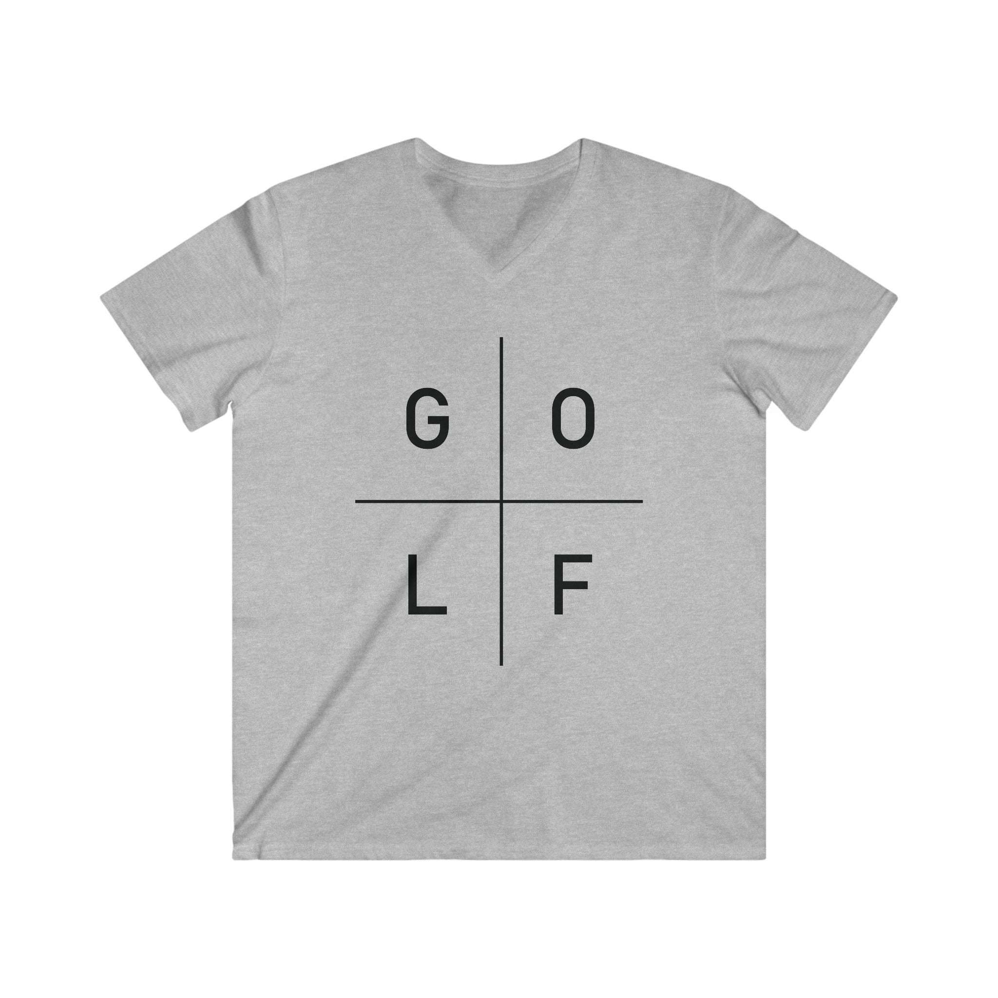 G|O|L|F - Squared: Men's Fitted V-Neck Short Sleeve Tee